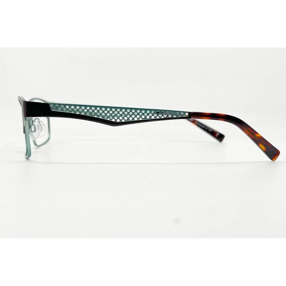 Project Runway Eyeglasses Women Teal Brown PR 128M 171 Rectangle 52-17-135